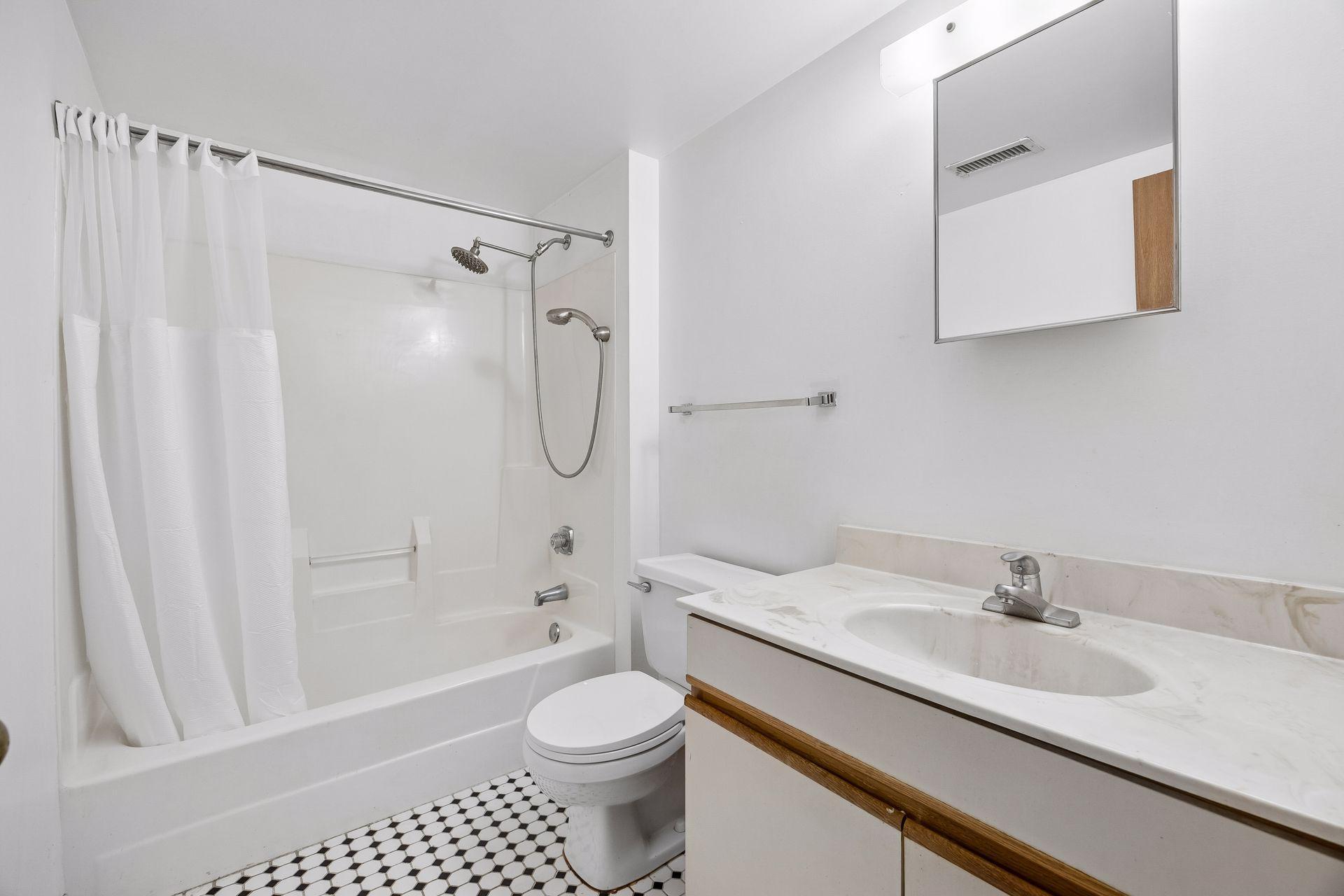 This unit features a full bathroom.
