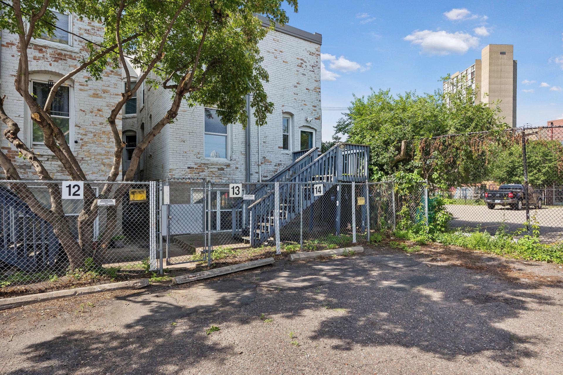 Parking is located at the back of the unit.