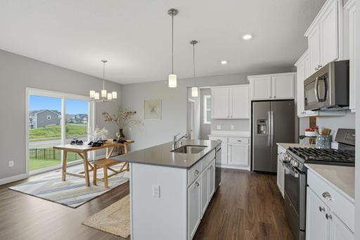 Open Concept Kitchen to the Dining Room and Living Room