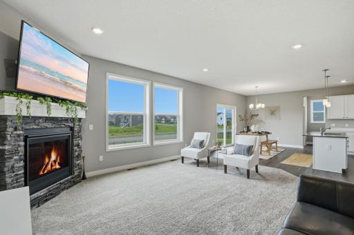 Additional View of the Living Room with Gas Fireplace