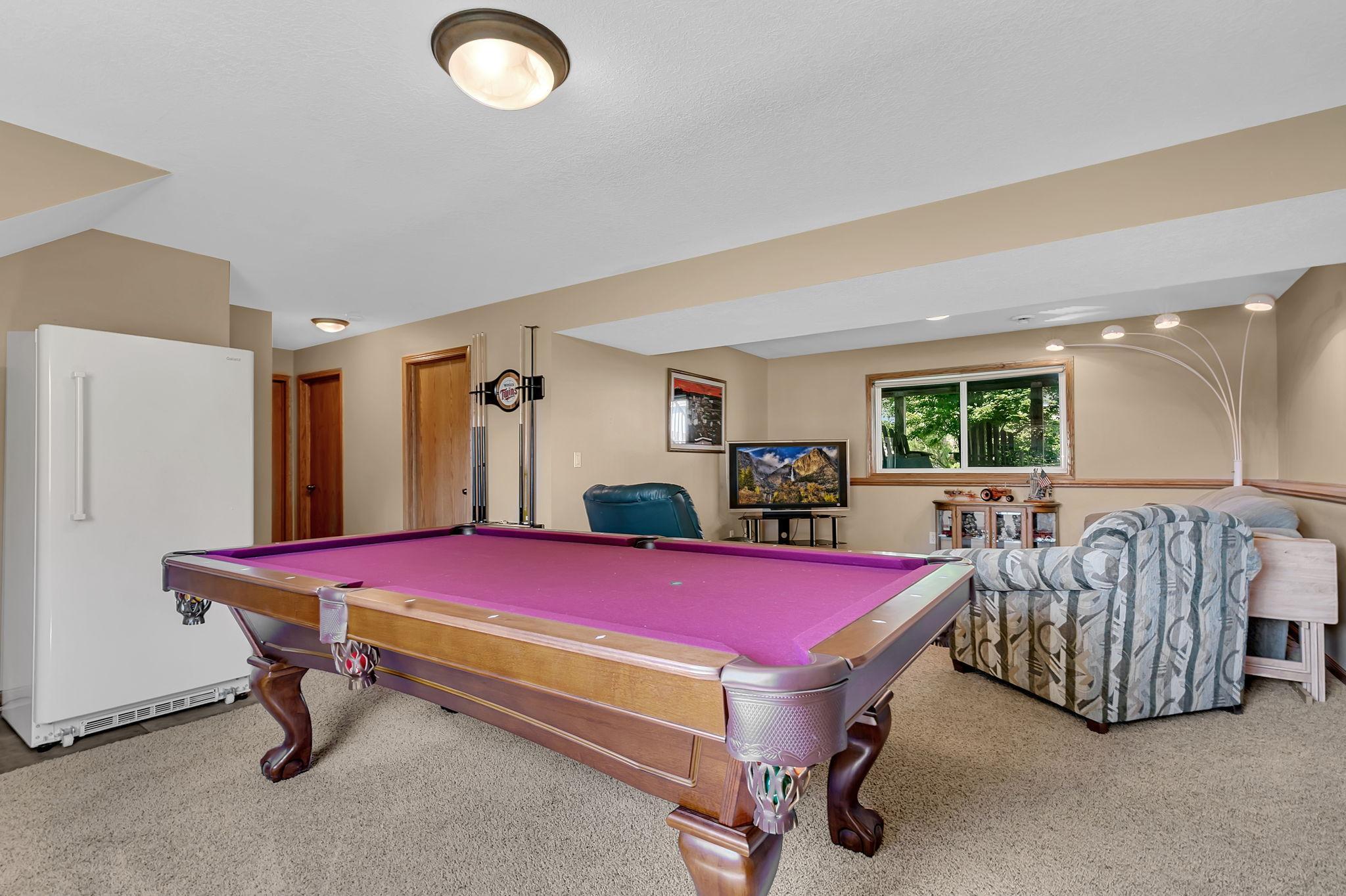 Pool table area