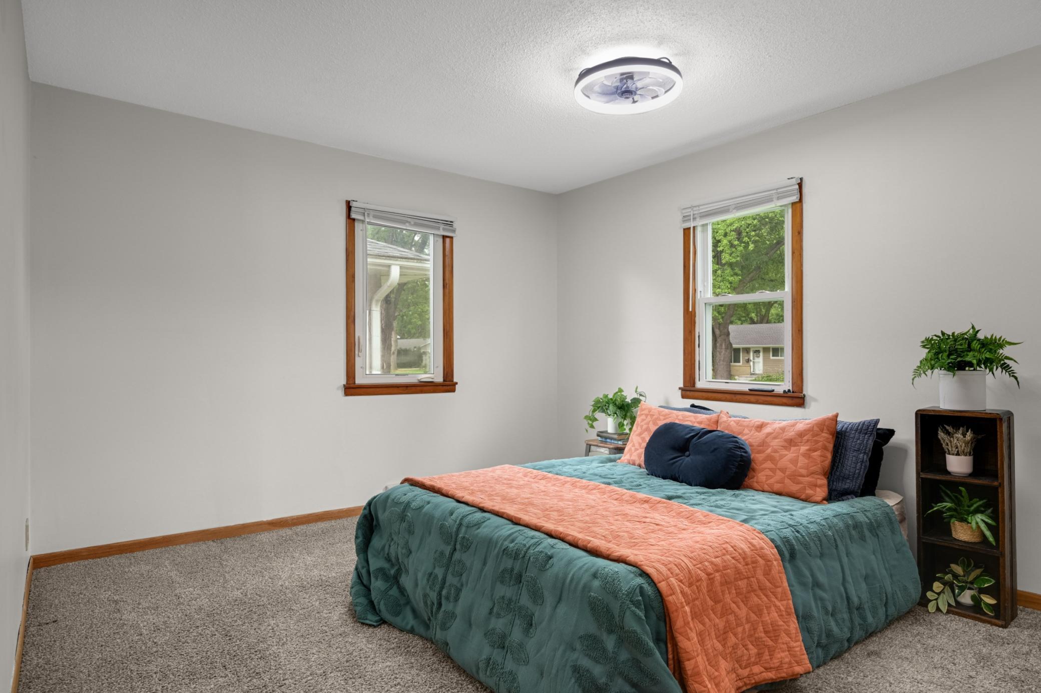 Bedroom 2 of 2 is located in the front of the home.