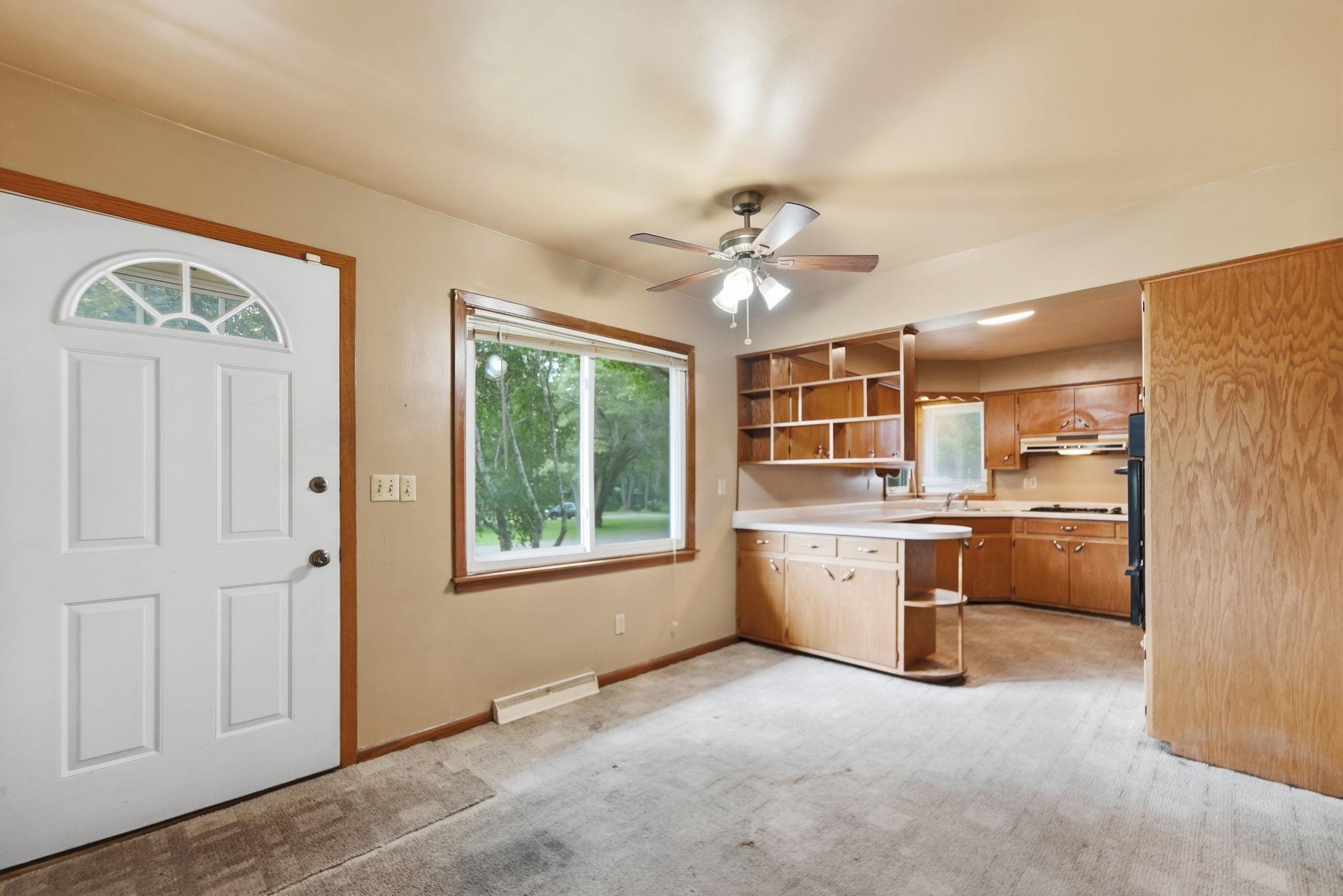 Dining adjacent to the kitchen for easy access to meals.