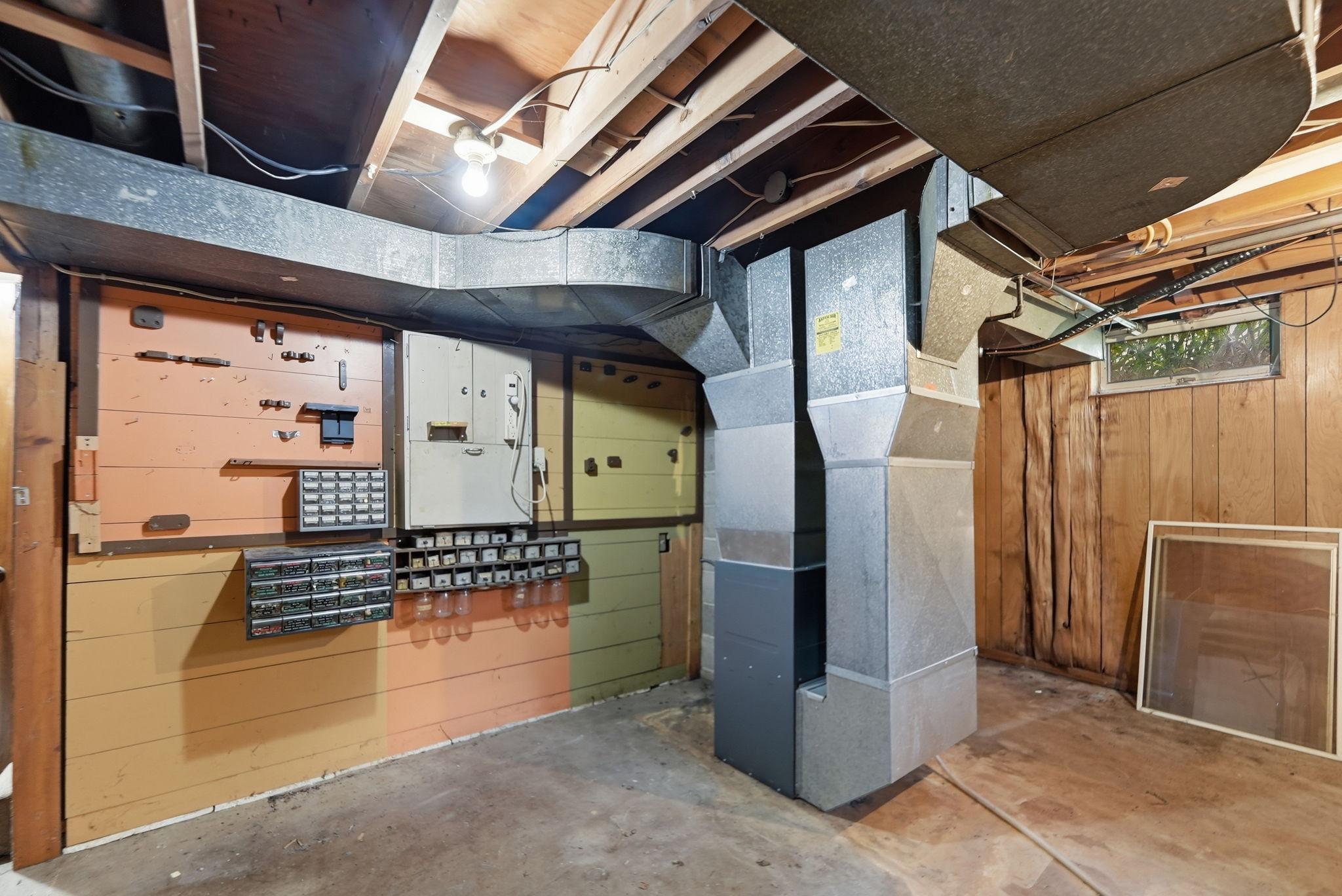 Generous sized mechanical room.