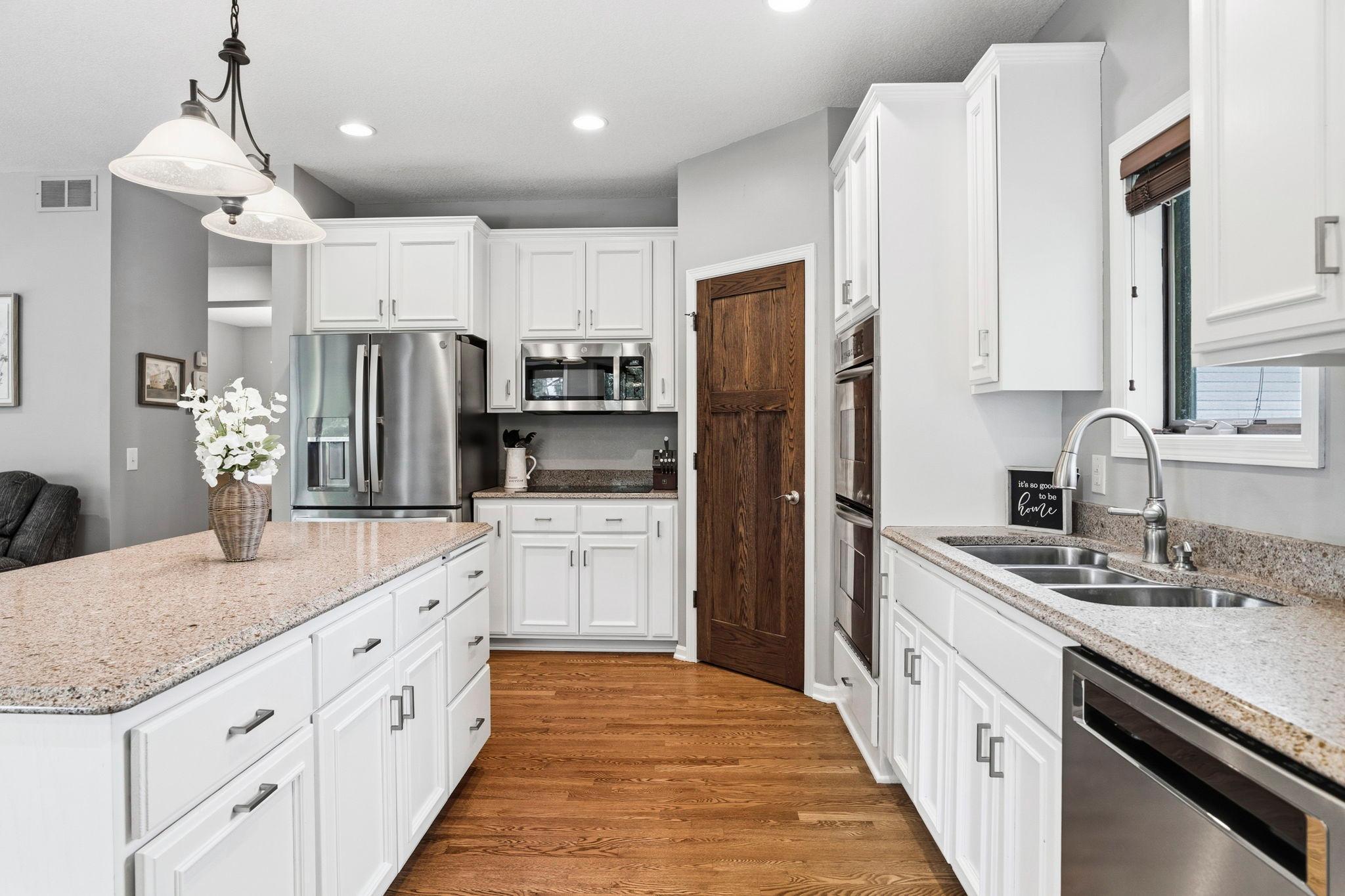 A corner walk-in pantry for those extra things we all have.