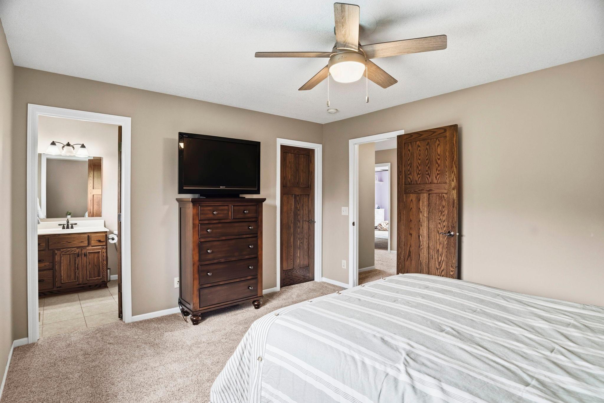 The 14x12 bedroom #4 has it's own full bath and a walk-in closet.