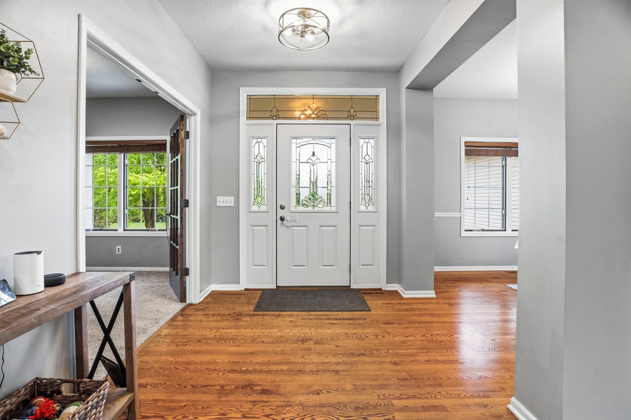 A welcoming front foyer.