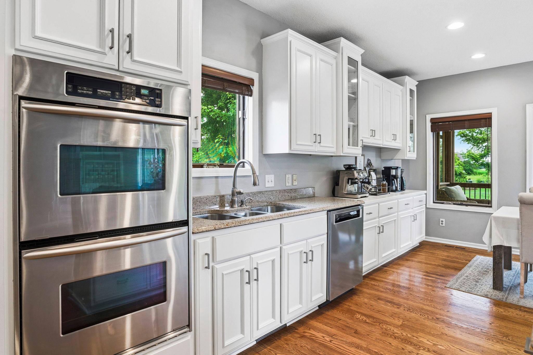 Double ovens for cooking the holiday meals.