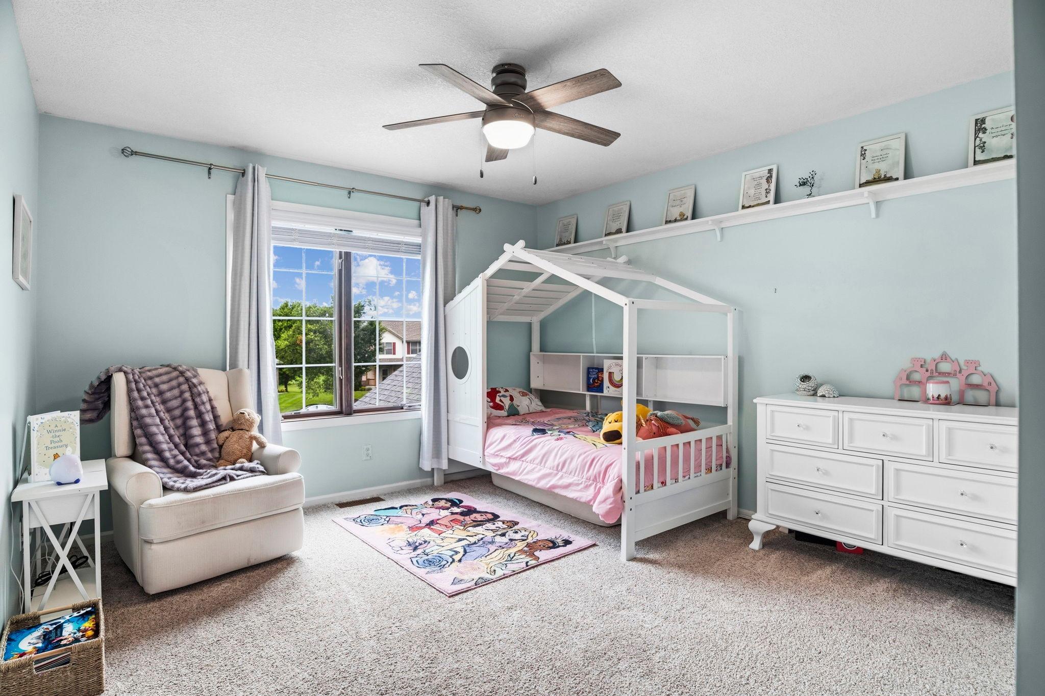The adjoining bedroom #3 also shares the full bathroom.