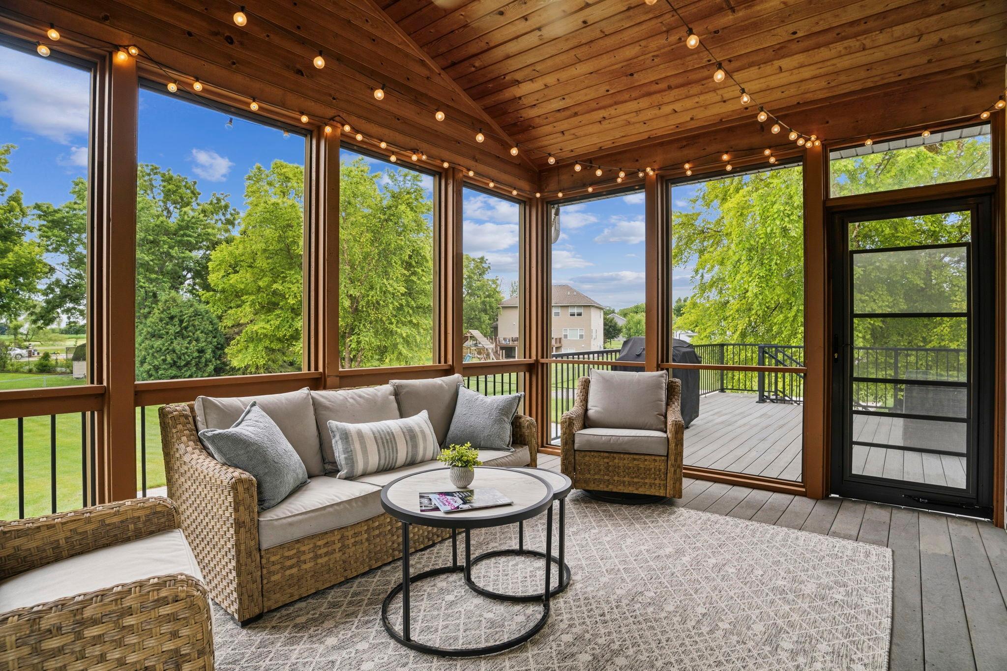 The 16x12 three-season porch.