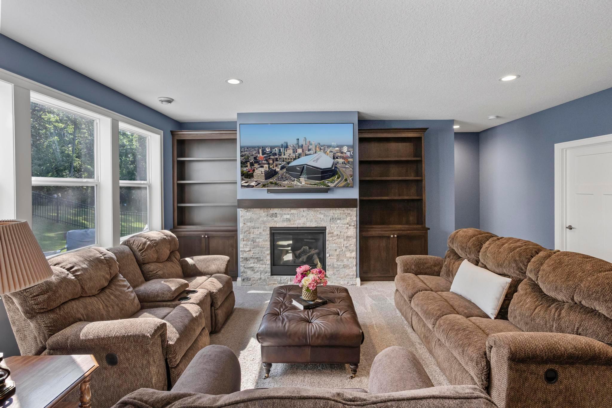 Lower-Level Entertainment Living Area