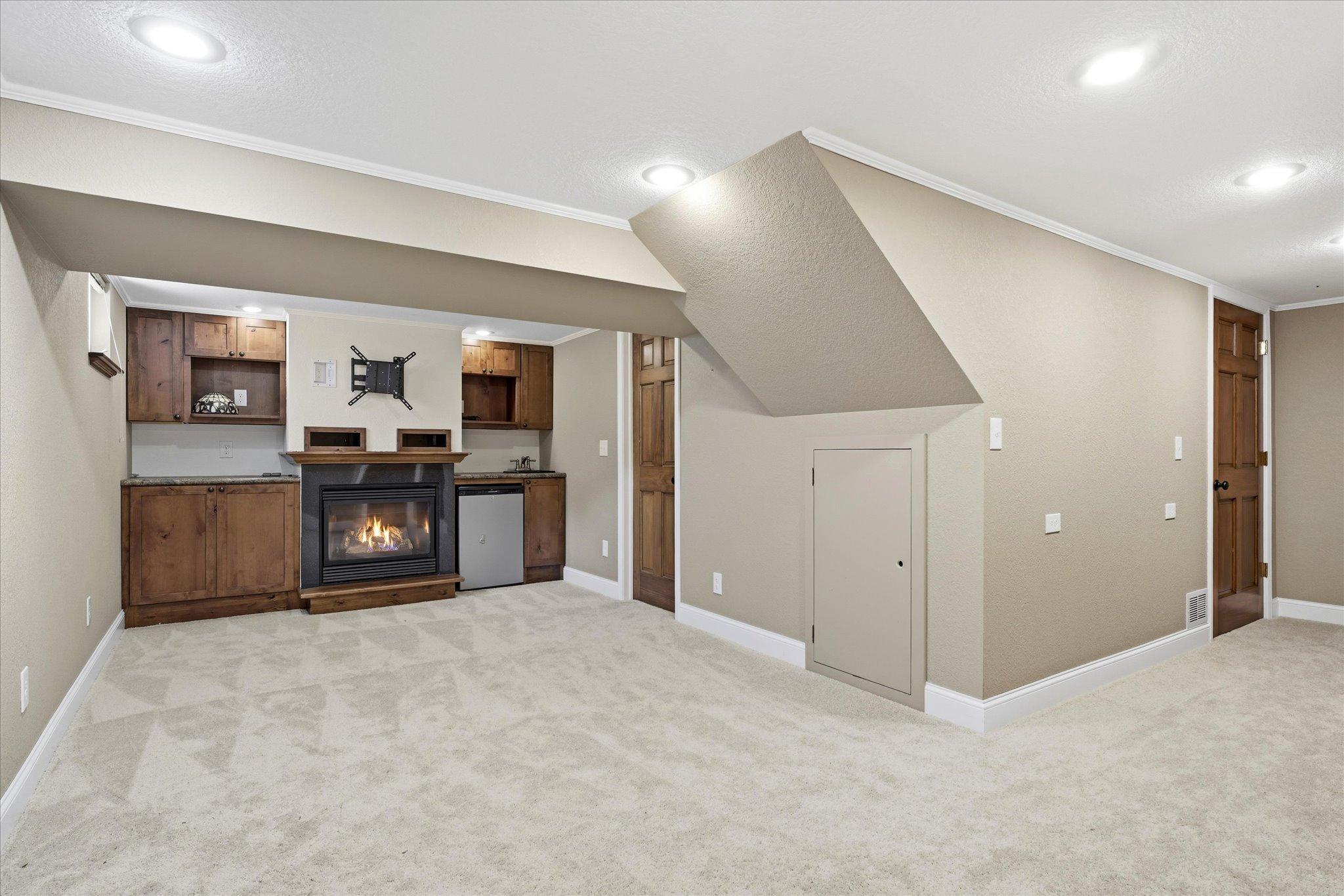 The finished lower level offers incredible space for entertaining or relaxing!
