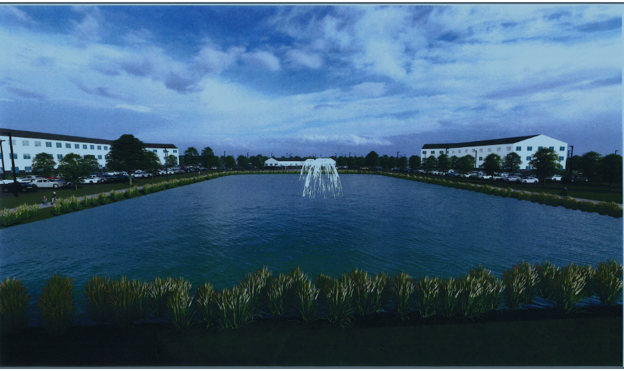 rendering of proposed and approved redevelopment
