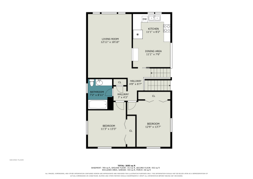 436 Rice Creek Boulevard Northeast - SECOND FLOOR_ WITH SQ FT.png