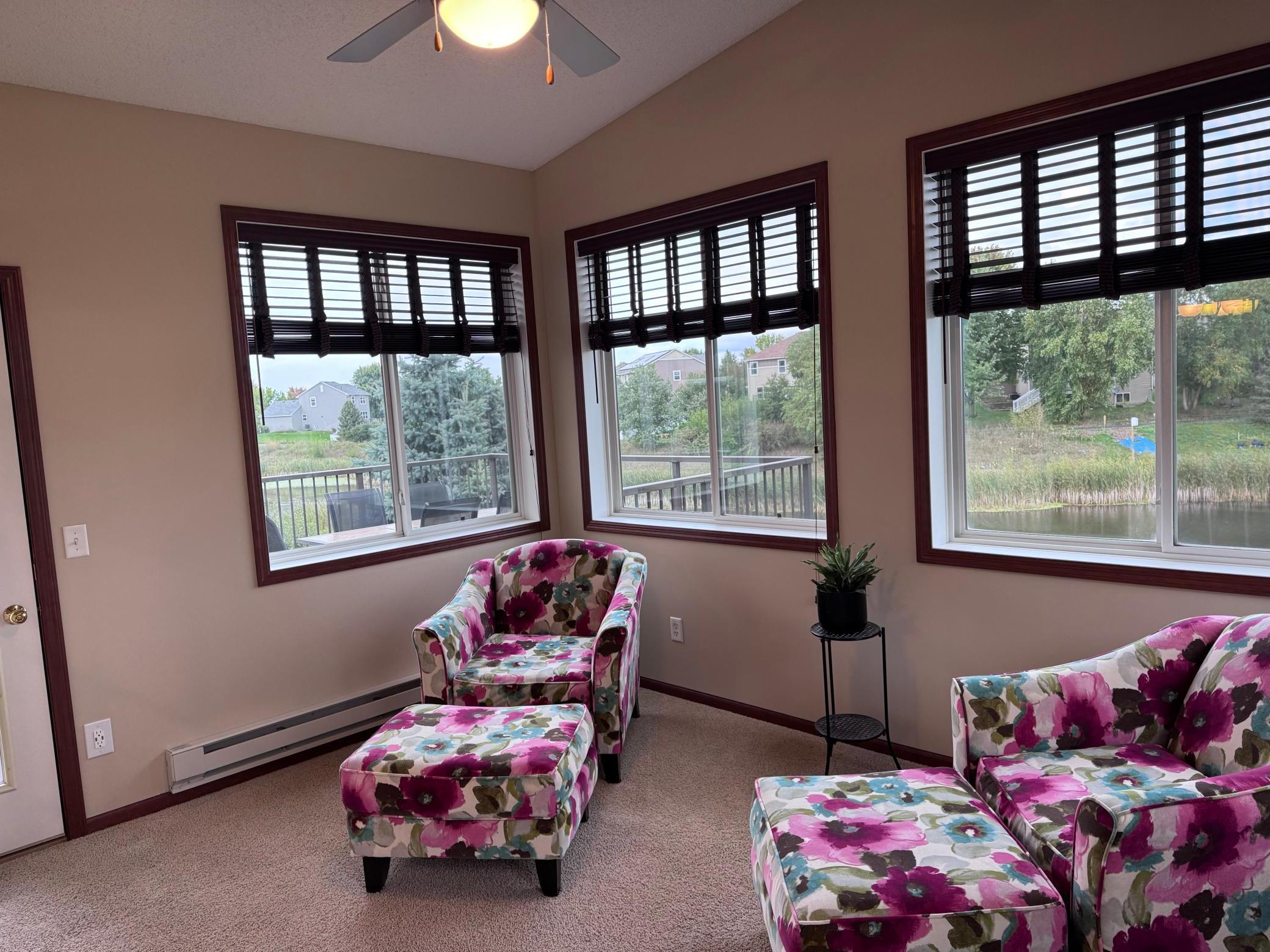 Four-season porch over looking pond