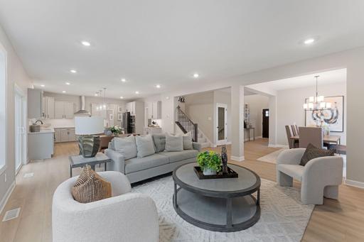 (Photo of a similar home, actual finishes may vary) Thoughtfully designed, the Great Room provides an inviting atmosphere that is excellent for relaxation, recreation and entertainment with loved ones.