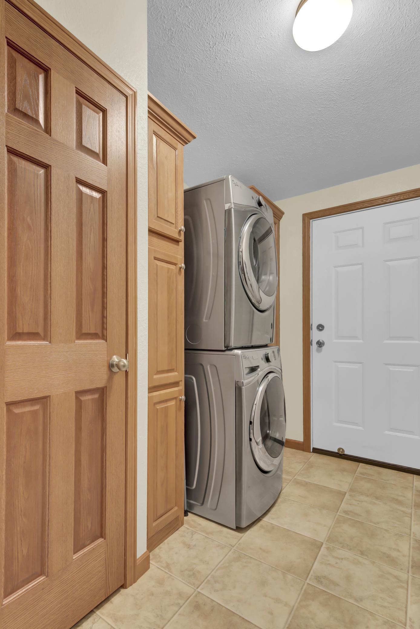 storage in laundry area