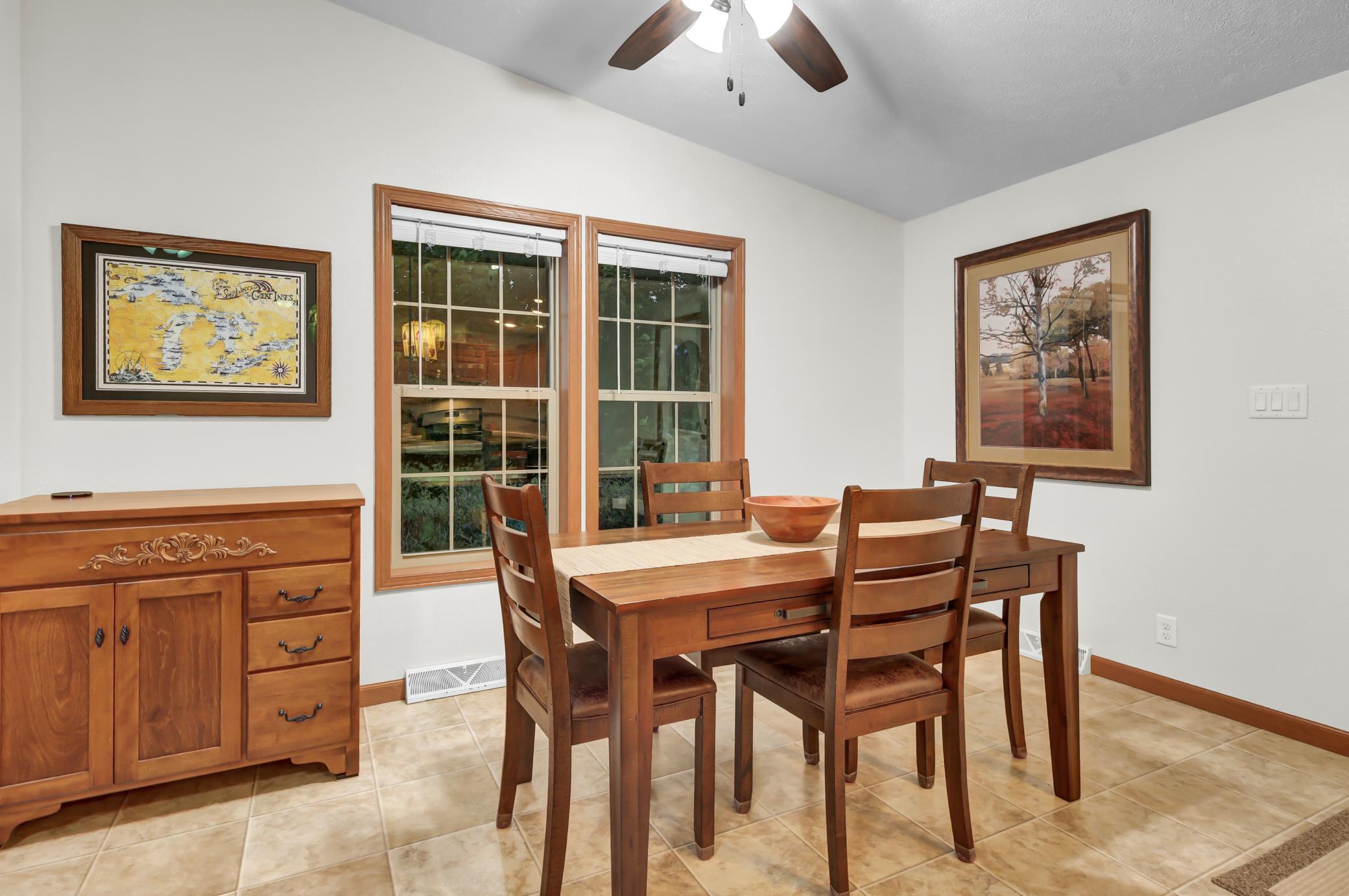 casual dining space off kitchen