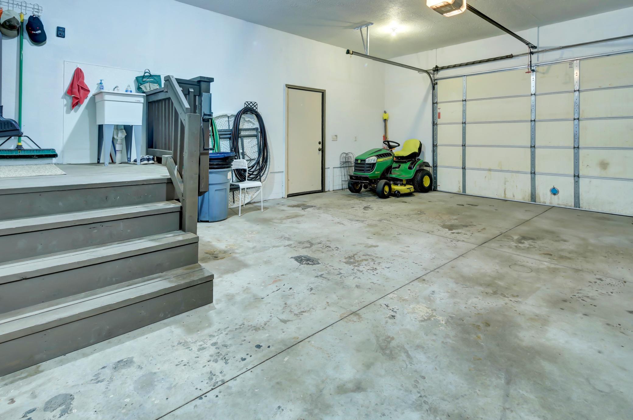 Garage stairs to house