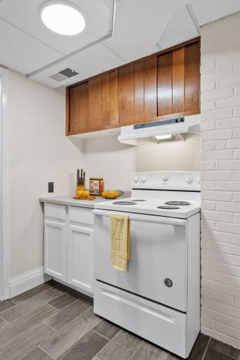 Lower-Level Kitchen w/ Electric Stove