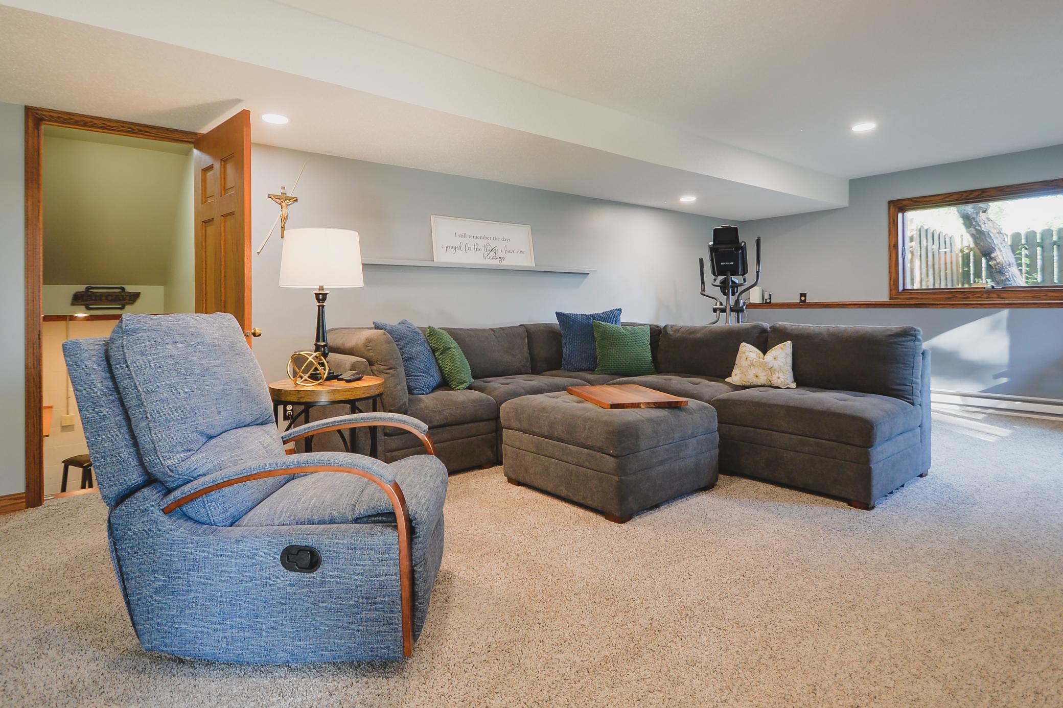 Lower level family room