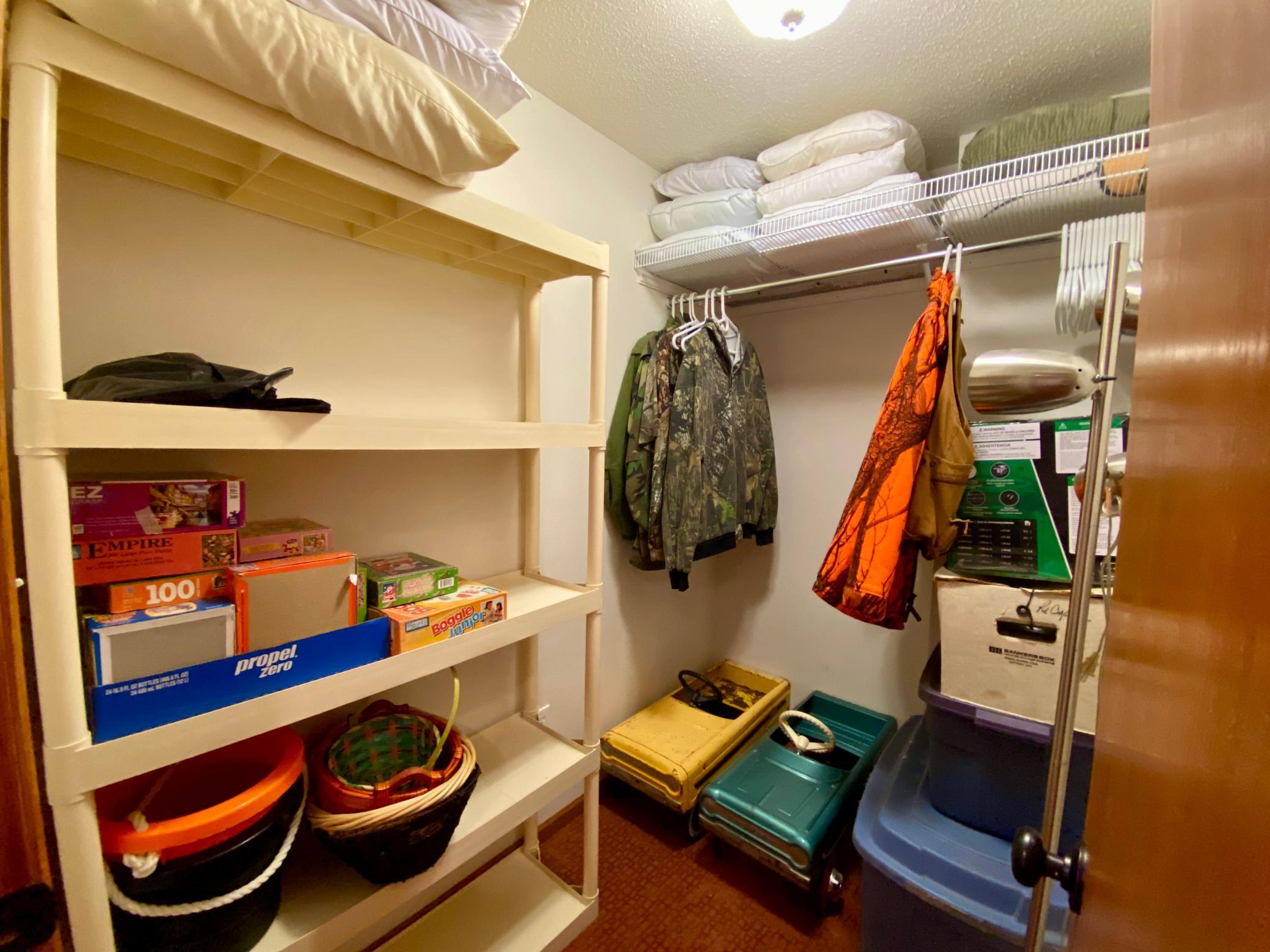 basement walk-in closet