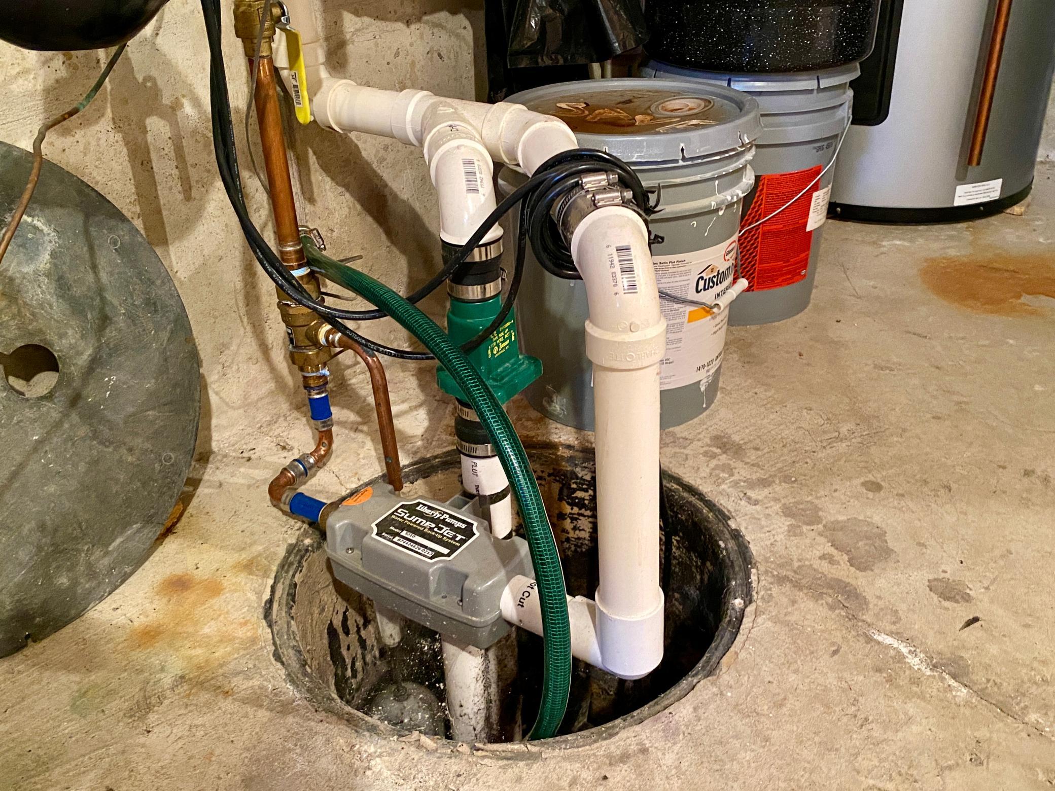sump with hydro backup