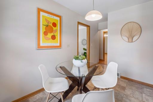 Informal dining area