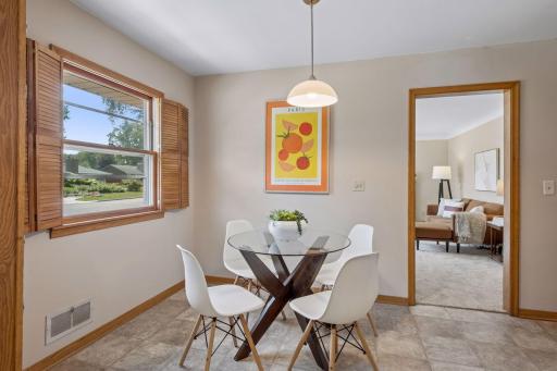 Informal dining area