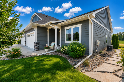 Side View with path to back yard.