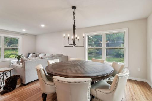 Spacious dining area