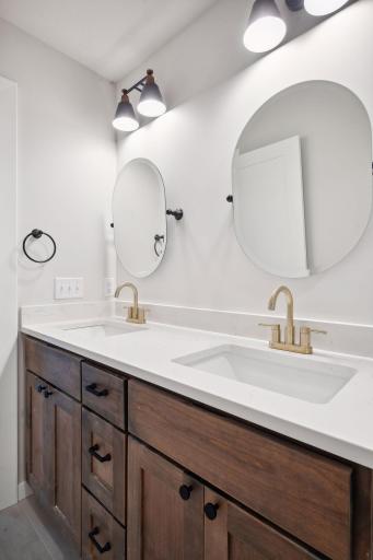 Upper shared bath custom vanity
