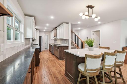 All custom built cabinets