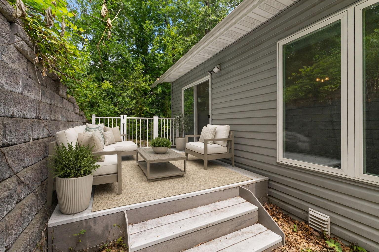 Or on your maintenance-free deck out back!