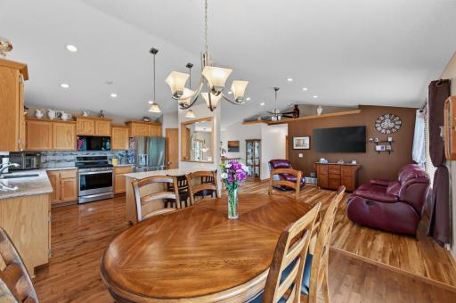 There's room for everyone around the table. The spacious dining area is ideal for everyday meals and holiday gatherings alike.