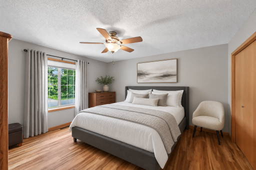 Onsuite bedroom AI edited to show possibilities.
