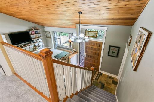 View From Upper Level to Main Floor Living Room