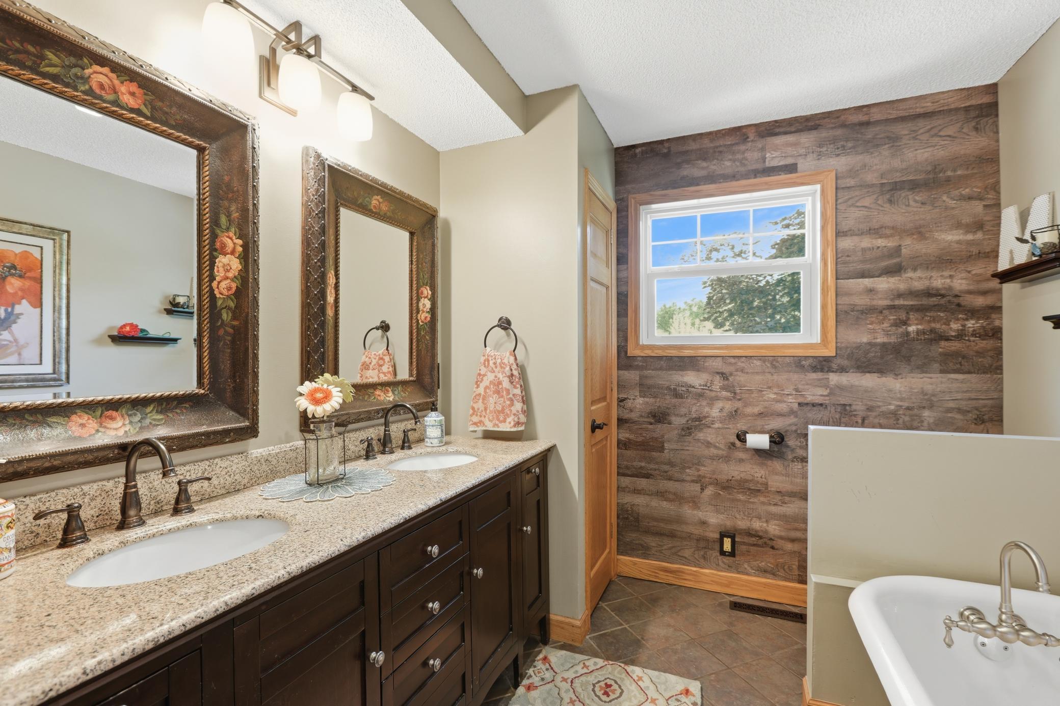 Main Level Bathroom w/ Double Vanity