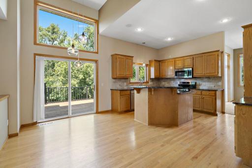 View into Informal Dining Area and Kitchen