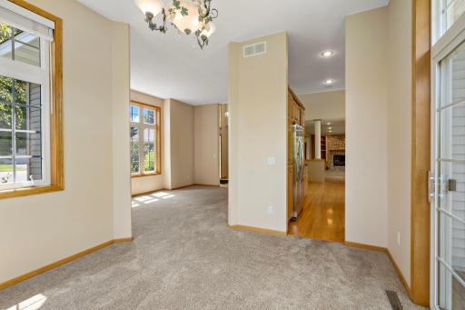 View from Sunroom/Formal Dining Room into Front Room and Kitchen