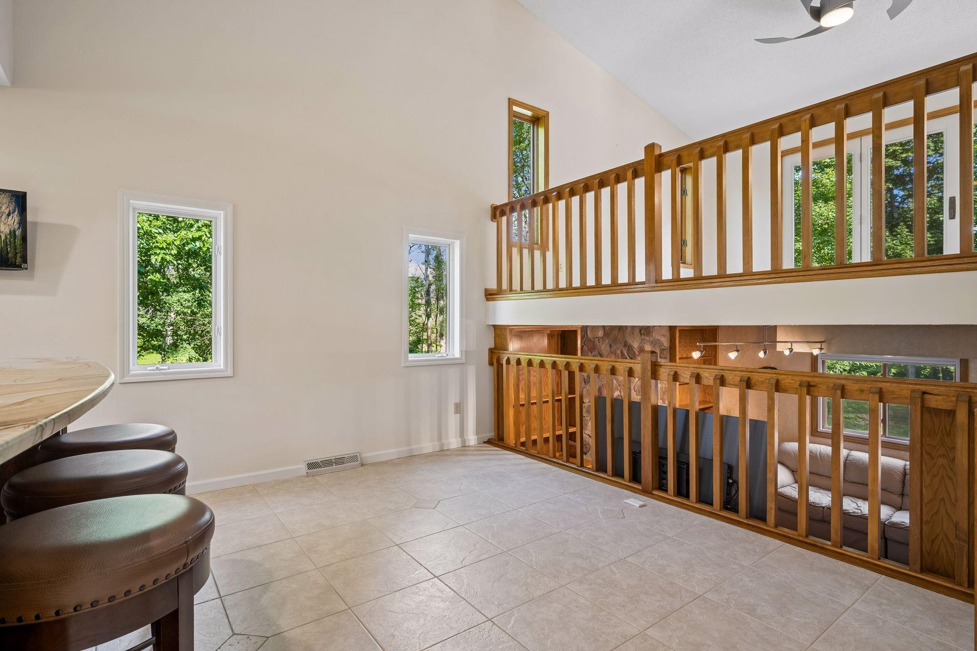 Dining room is located off of the kitchen and living areas