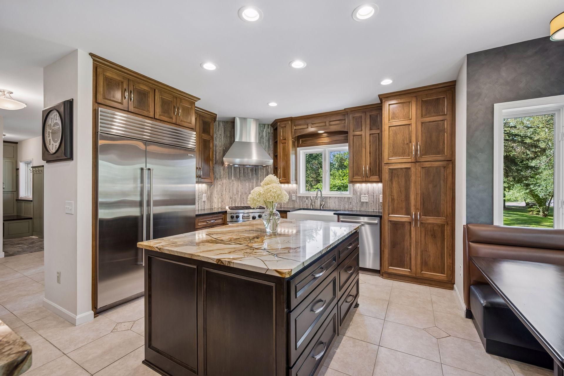 Every part of this chef's kitchen was designed with quality workmanship, functionality and efficient prep spaces in mind
