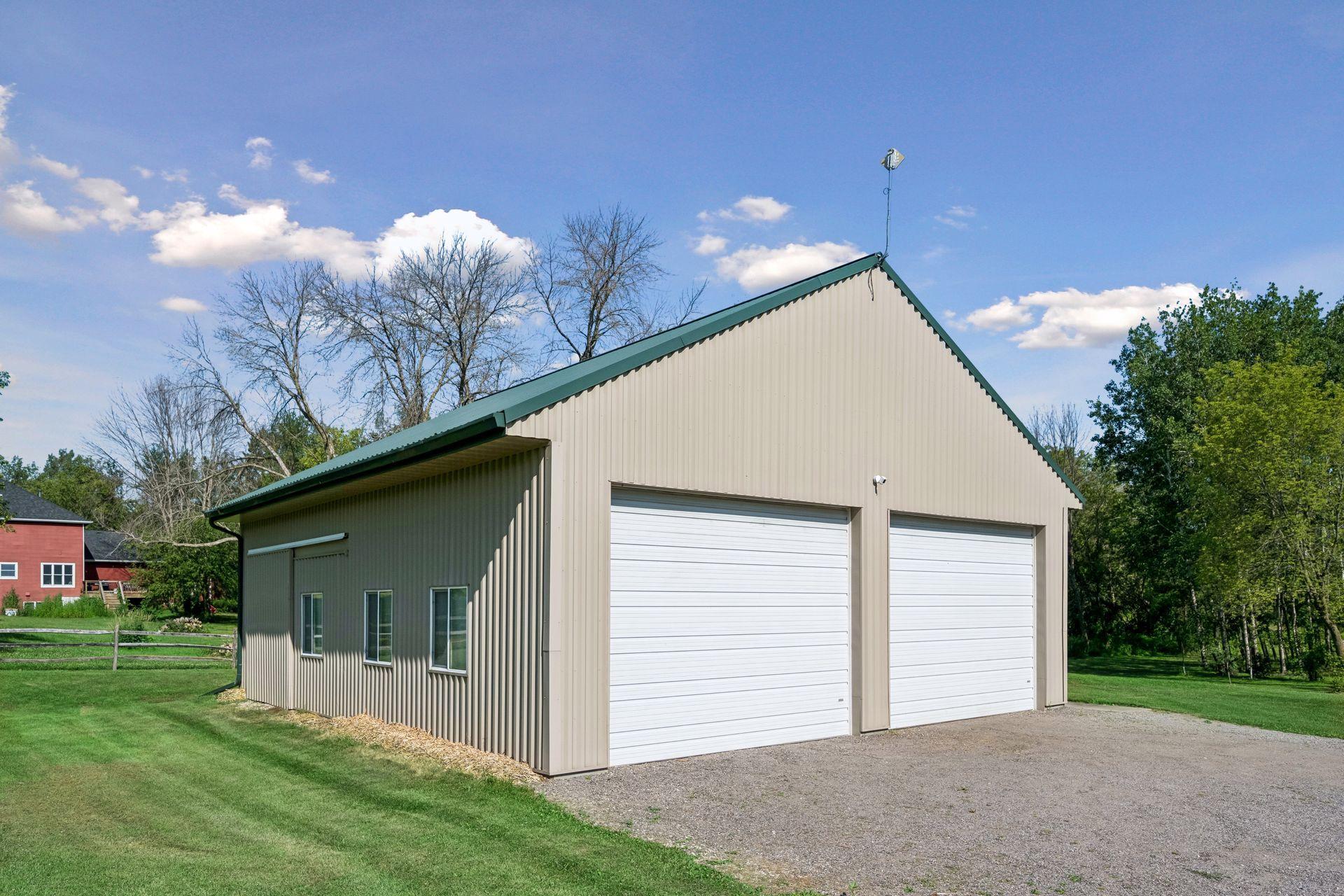 Commercial-grade steel 40' x 45' outbuilding is every hobbyist's dream barn, shop, and/or big toy storage space