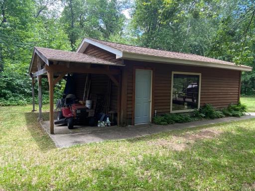 Lean to on back of garage and everything there stays with the property