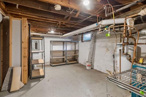 Additional basement storage and utility space.