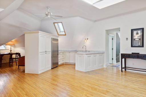 Third-floor kitchenette adds flexibility for guests or in-law suite