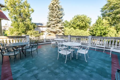 A grand terrace perfect for al fresco dining and gathering with guests