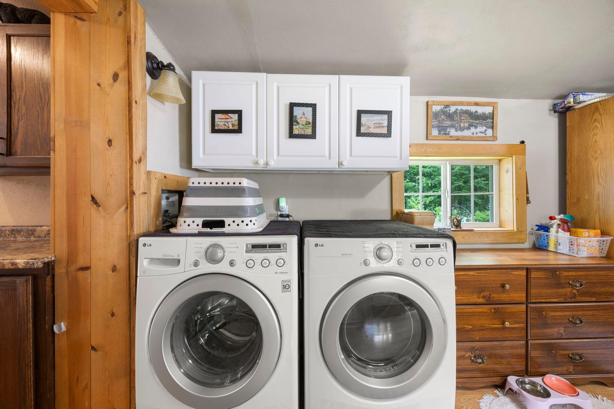 The washer and dryer are included.