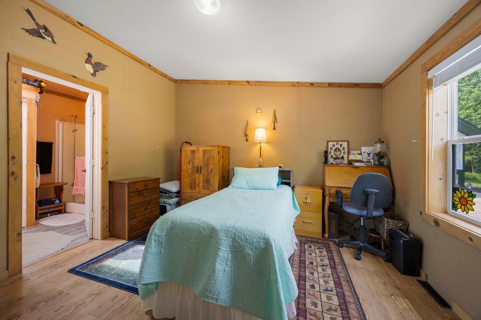 The primary bath includes a walk-in shower.