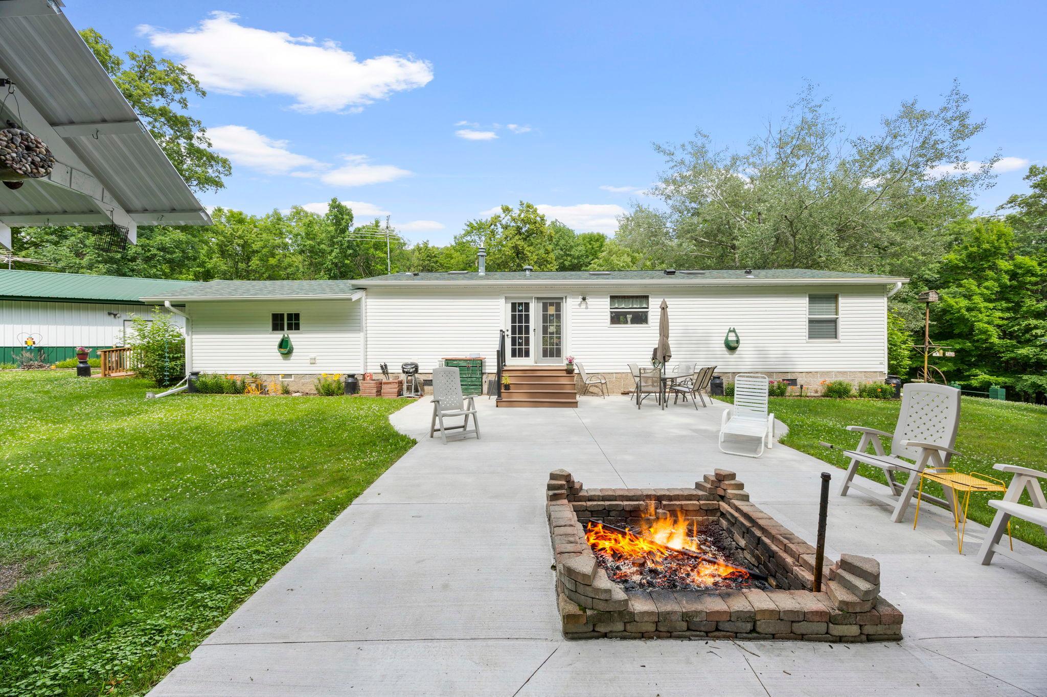 Step out to the peaceful backyard paradise.